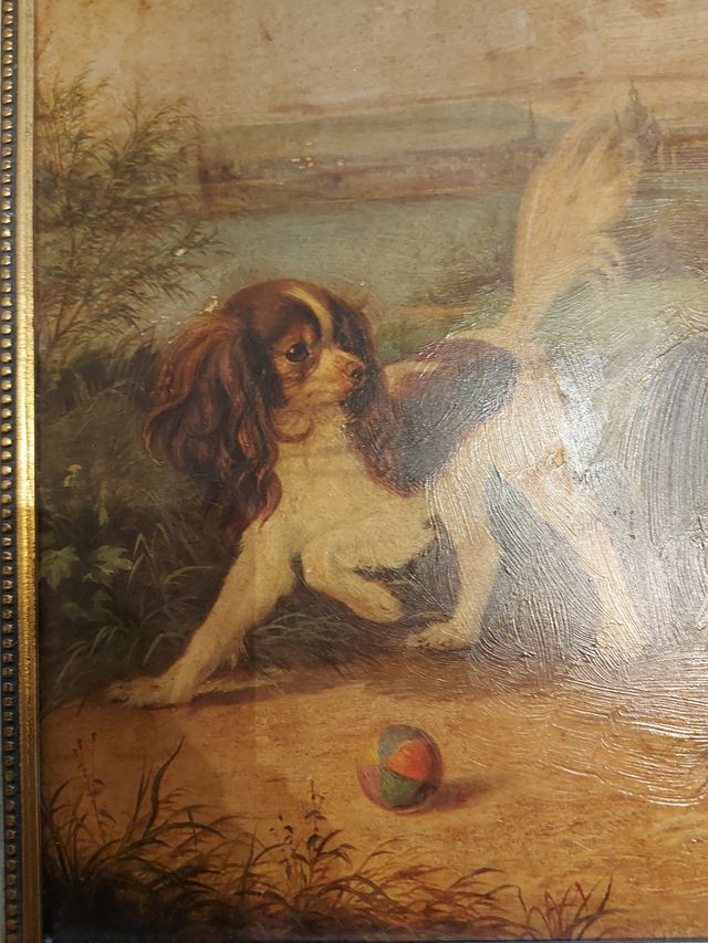 Cuadro con marco vintage los 70.