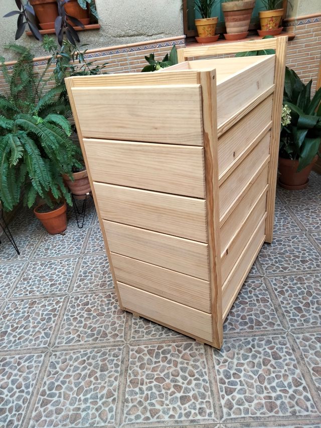 Cajonera pino macizo