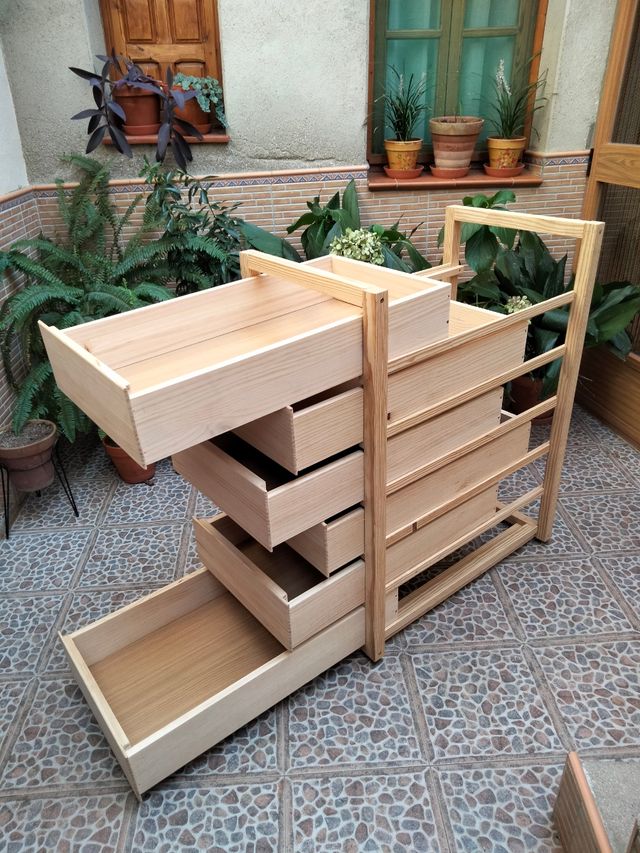 Cajonera pino macizo