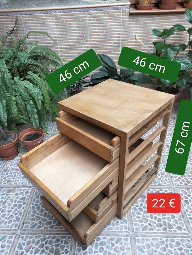 Cajonera pino macizo