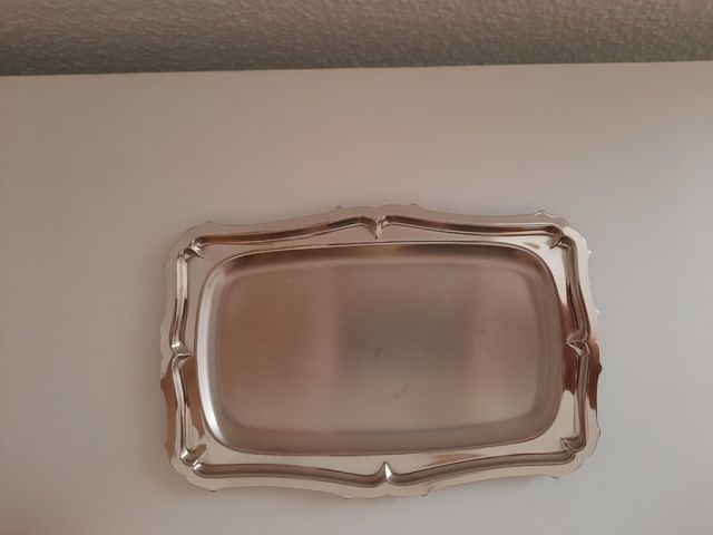 Bandeja plateada decorativa "DECINOX"