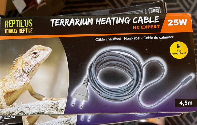 Cable de calentador para terrario