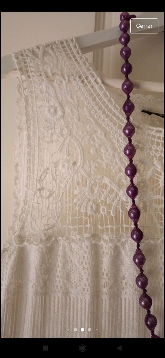 Vestido 💞 Blanco Guipur Talla 38/40 ZARA