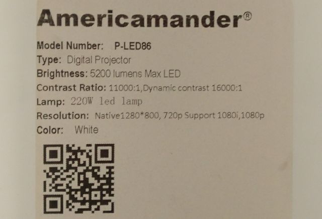 NUOVO PROIETTORE LED DA 5200 LUMEN 