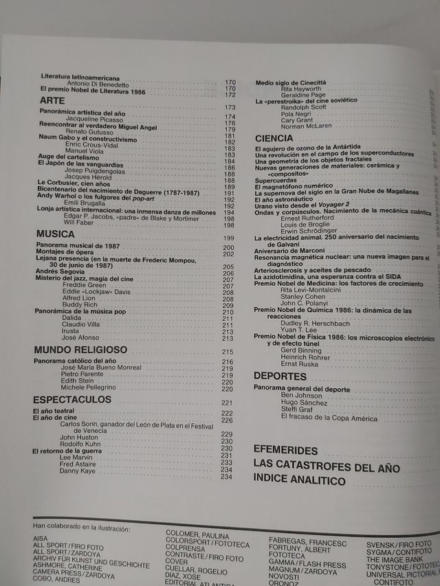 Libro del año (1987 y 1988). 2 libros