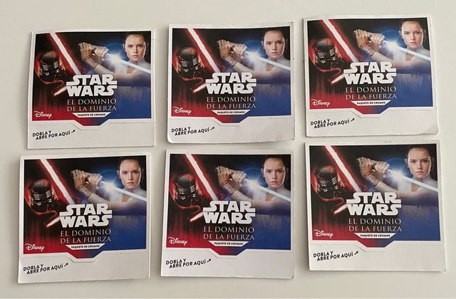 6x Cromos Star Wars - El dominio de la fuerza