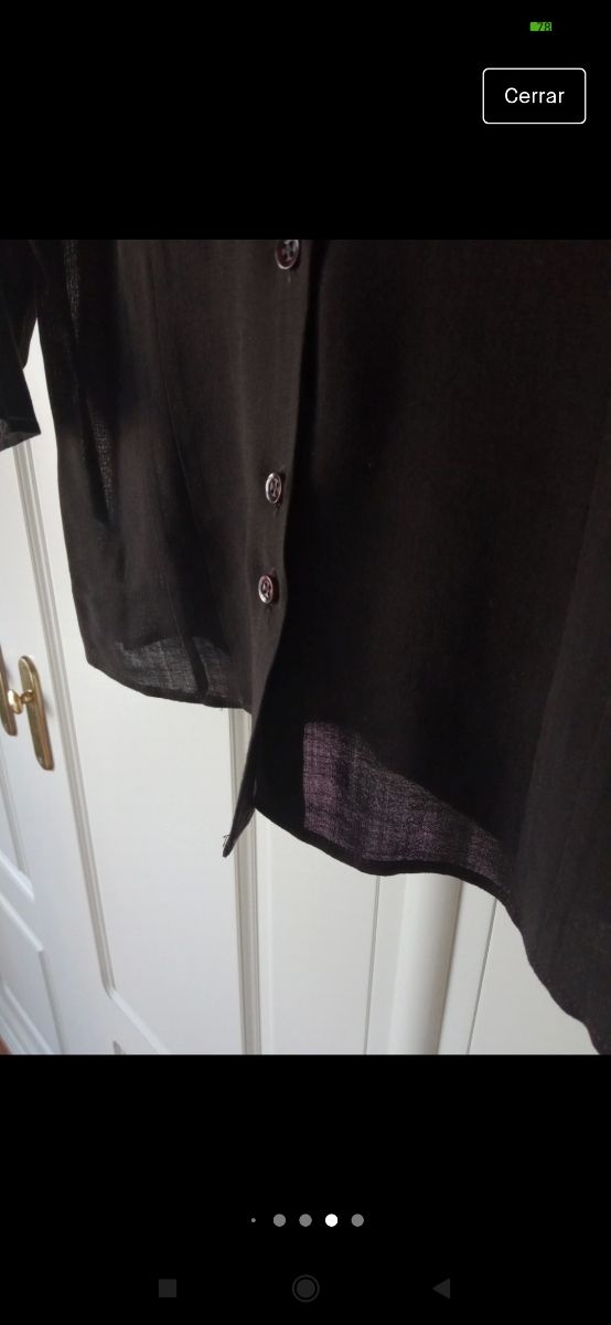 Camisa💞 Negra manga francesa ZARA Talla 40