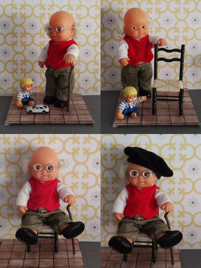 Conjunto Barriguitas abuelo más bebé y miniaturas