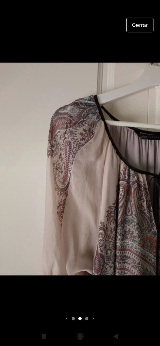 Vestido Seda A estrenar ZARA Talla 38