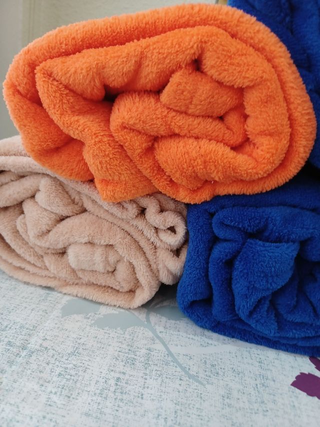 manta coralina lisa 125x150