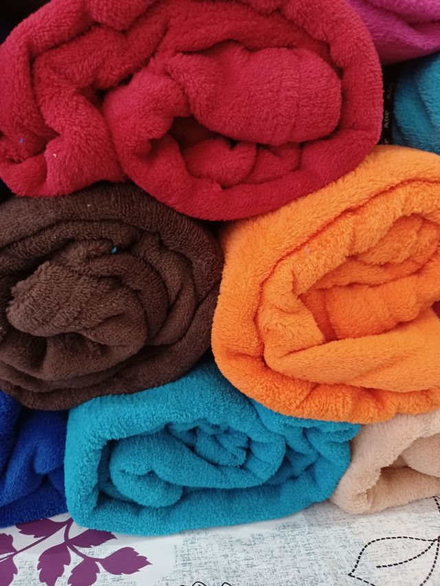 manta coralina lisa 125x150