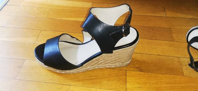 Sandalias negras de cuña nº 38 Steve Madden