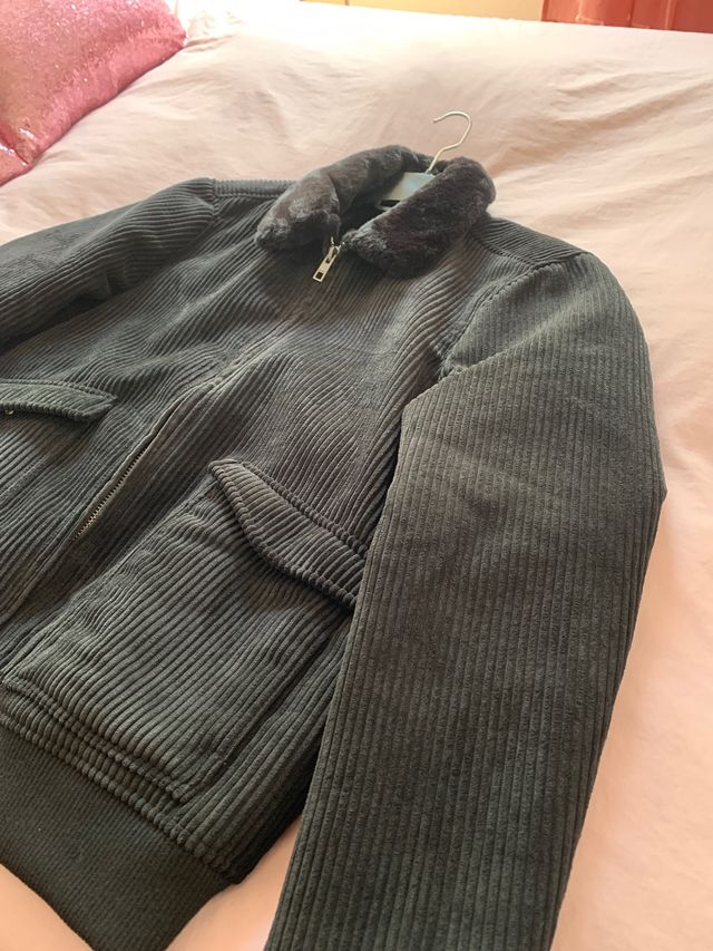 Cazadora aviador pana