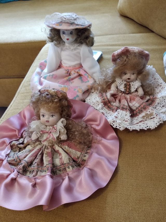 Bonecas de porcelana antigas de colección