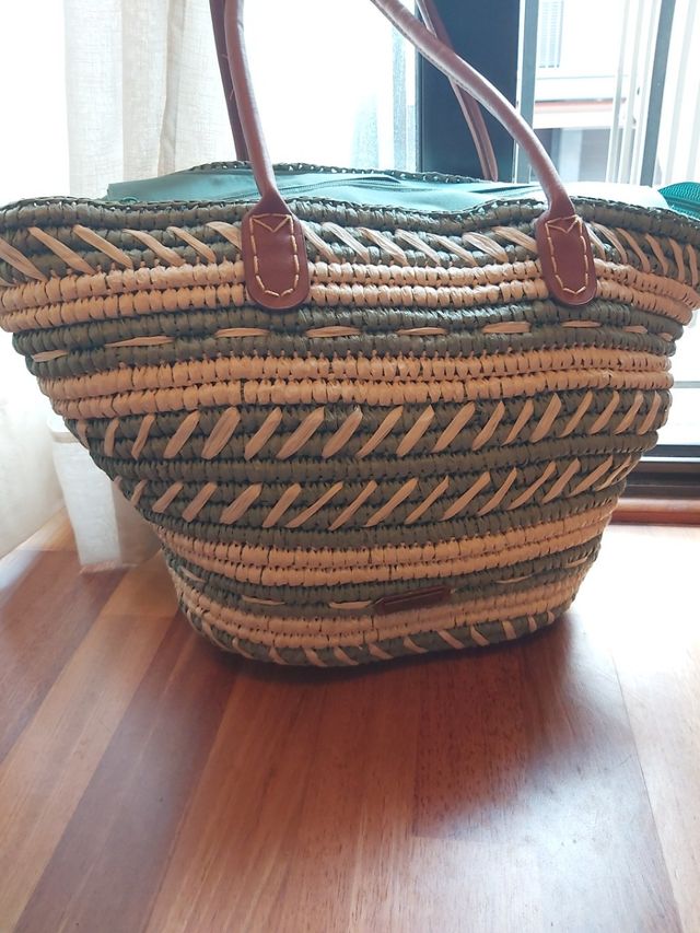 cesto mimbre bolso verano