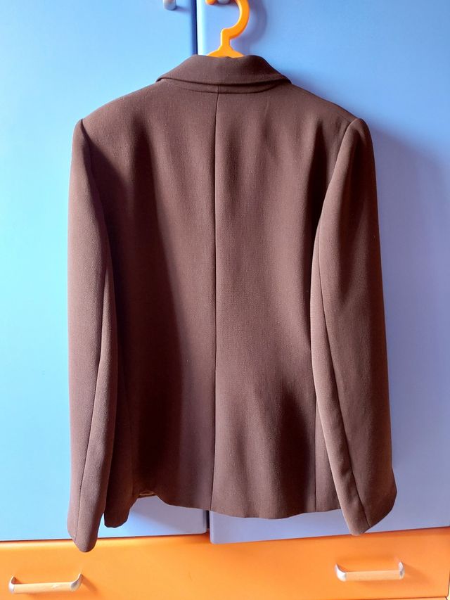 blazer marron mujer