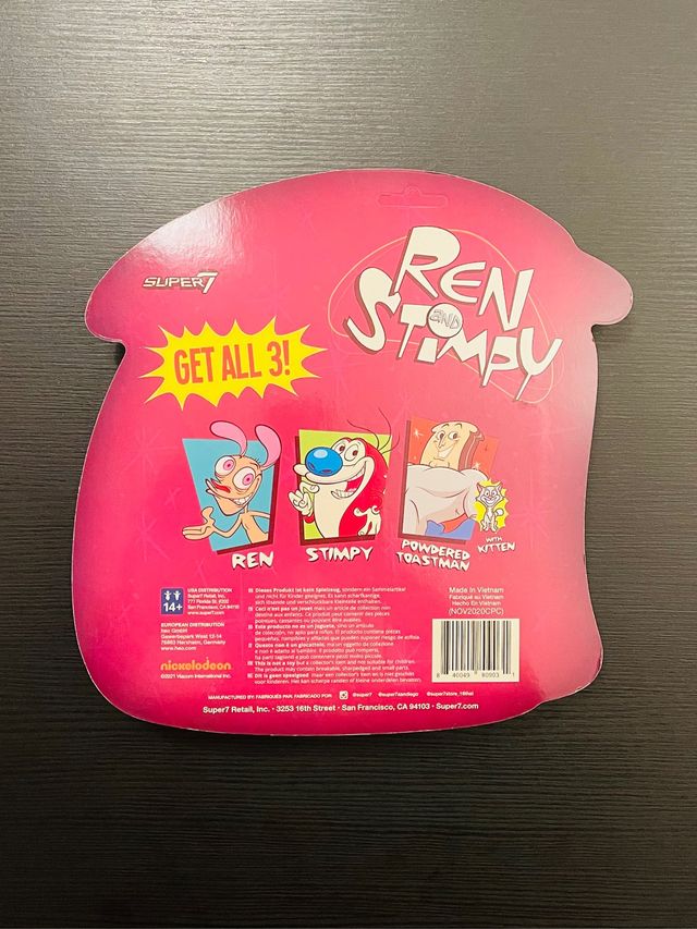 Figura Ren y Stimpy Powdered Toastman Super7