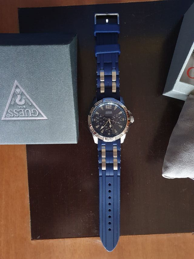 RELOJ GUESS SPORT STEEL AZUL SUMERGIBLE