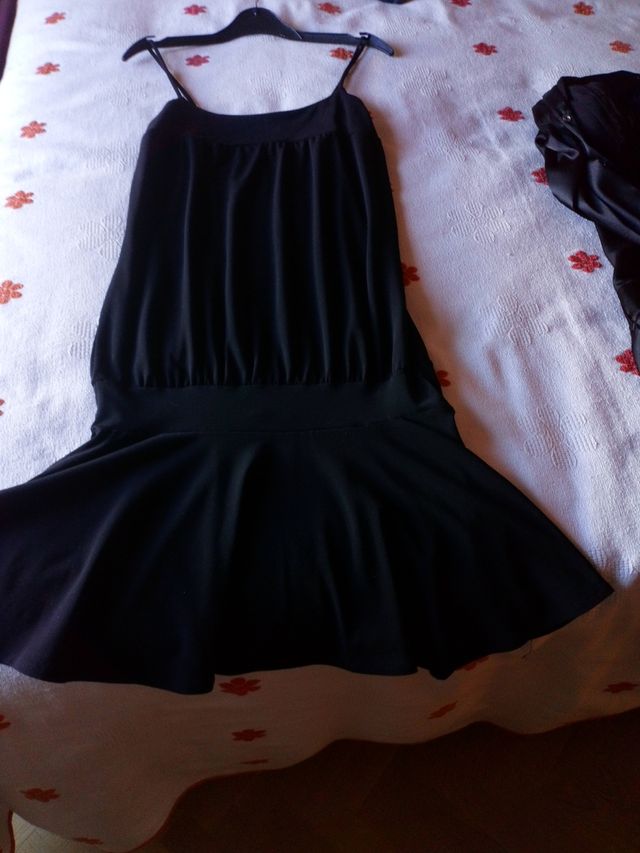 Camisola negra de raso/ S