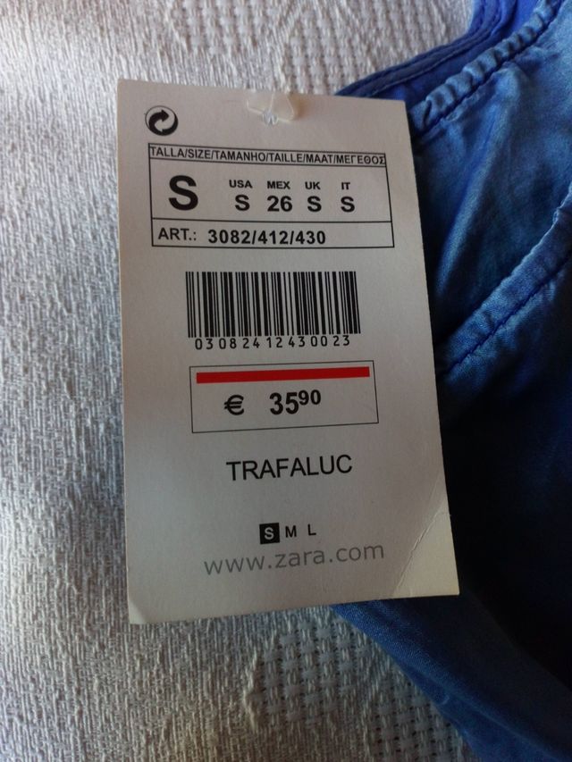 Peto azul de seda natural /S