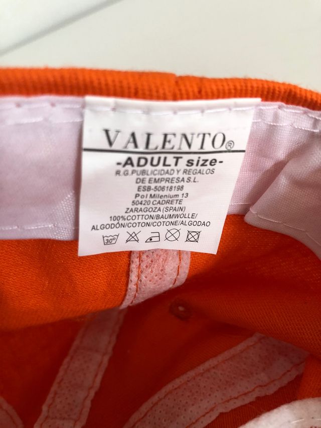 Gorra de adulto naranja NUEVA