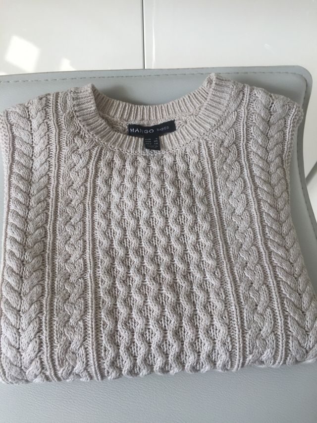 Jersey beige de Mango. Talla S.