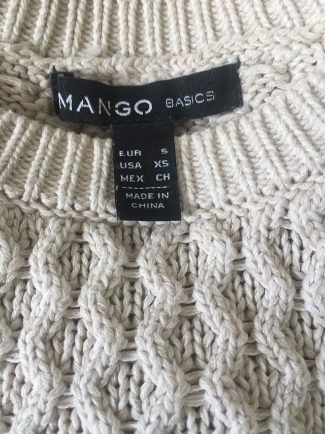 Jersey beige de Mango. Talla S.