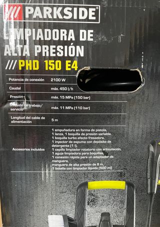 Limpiadora alta presión PARKSIDE PHD 150 E4 en Majadahonda en WALLAPOP