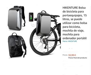 Bolsa de bicicleta para portaequipajes 15 litros de segunda mano por 15 EUR  en Granada en WALLAPOP