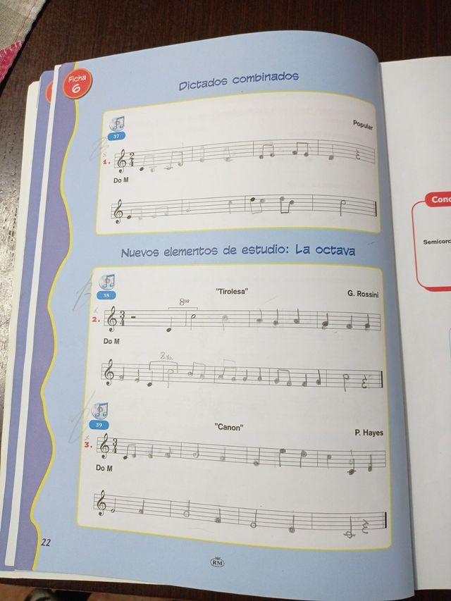 cuadernos de audicion, 2 grado elemental