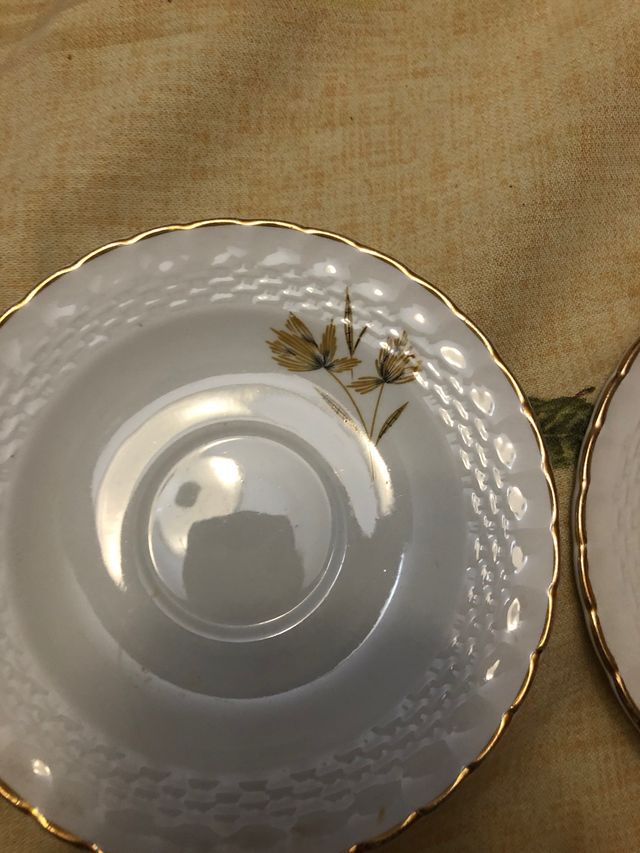 5 platos de postre porcelana Pontesa