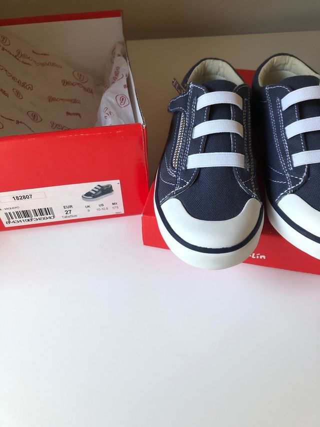 Zapatillas garvalin azul marino nuevas talla 27