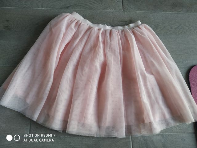 falda tul rosa claro t 8/10 h y m