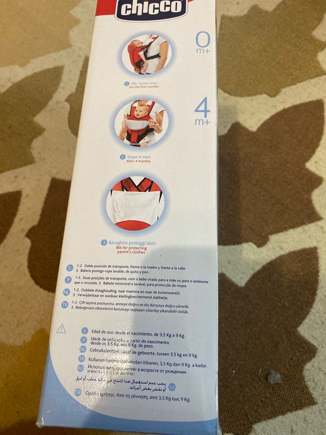 Mochila porta bebé chico desde 0 mes hasta 9k