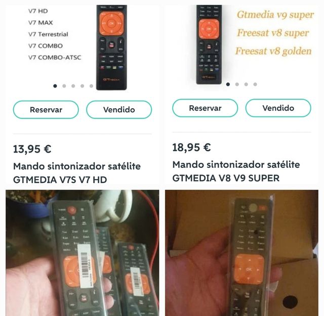 Mando Receptor satélite GTMEDIA V7 HD V7S V9