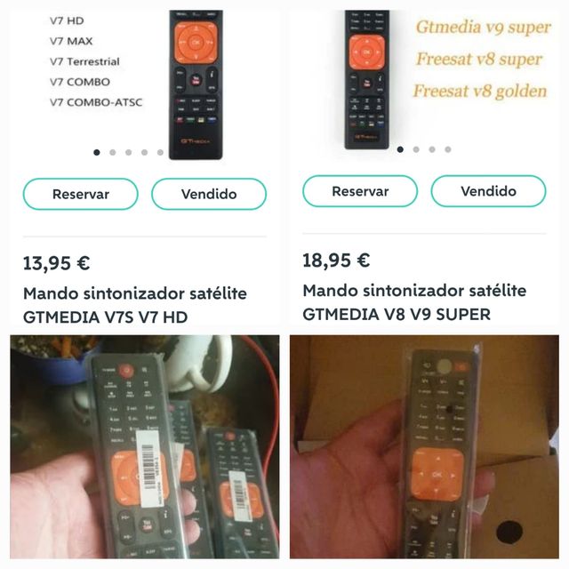 Mando Receptor satélite GTMEDIA V7 HD V7S V9