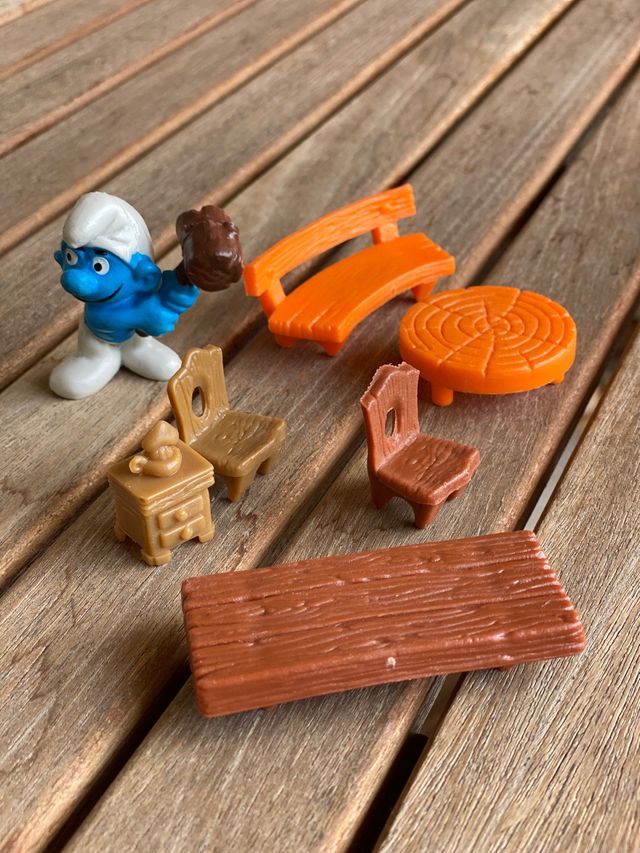 Set muebles juguete para pitufos