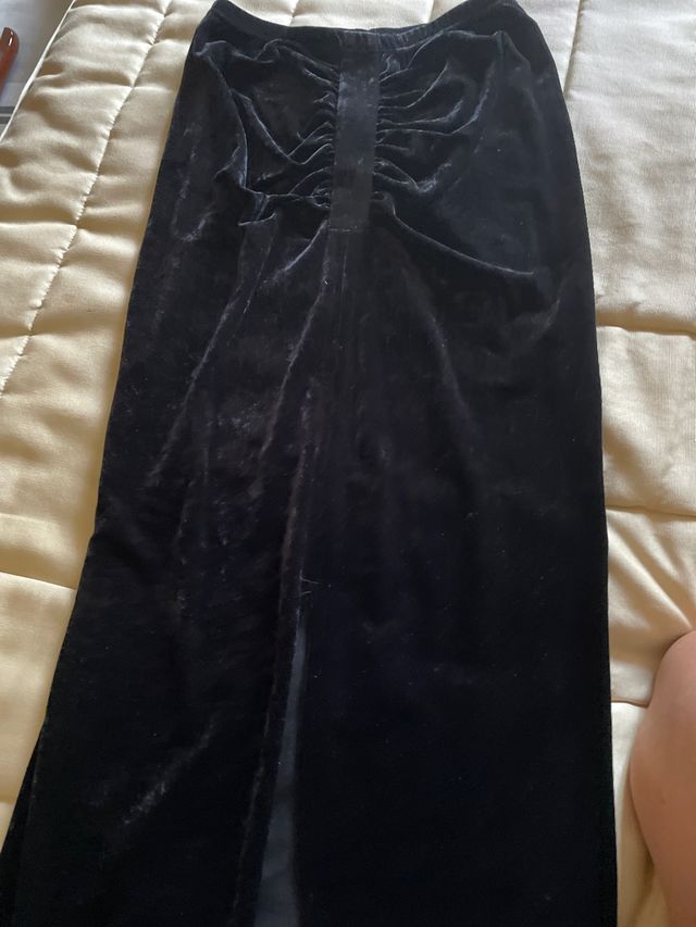 Falda terciopelo negra