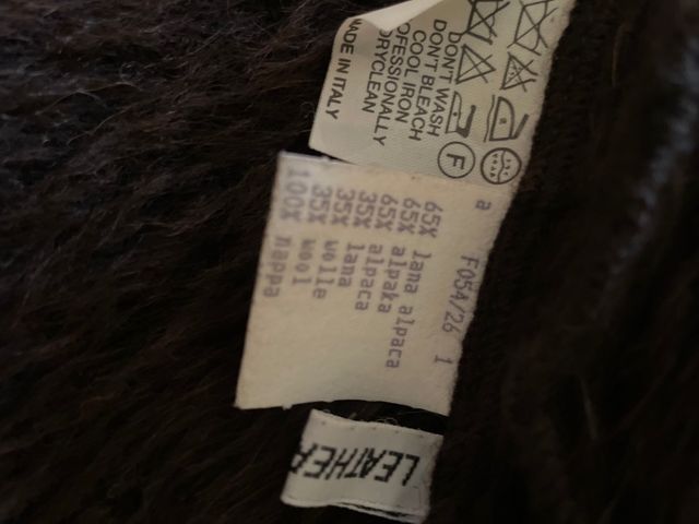 FENDI Abrigo alpaca marrón