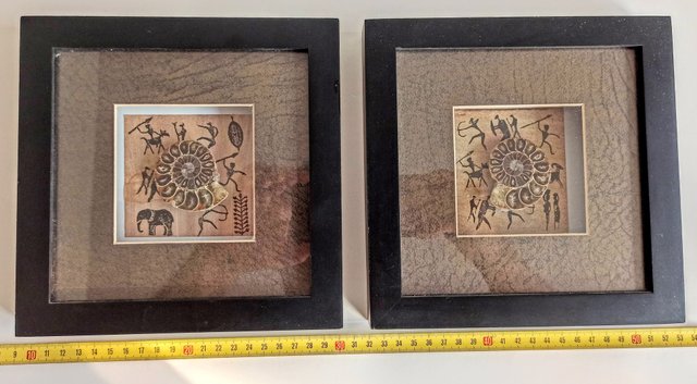 2 Marcos con 2 AMMONITES reales.