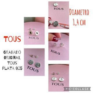 PENDIENTES TOUS PLATA925 y ESPINELAS