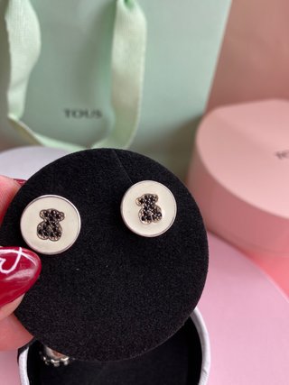 PENDIENTES TOUS PLATA925 y ESPINELAS