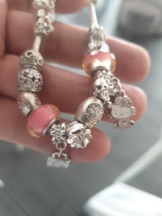 Pulsera estilo Pandora m36 Hello Kitty ROSA FUENGI