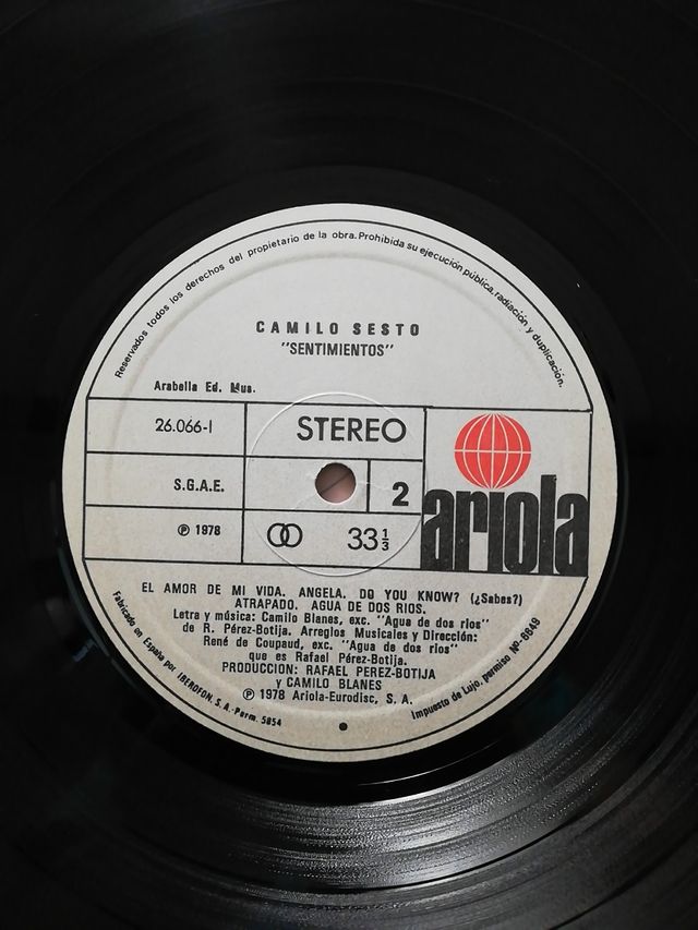 Camilo Sesto Sentimientos  1979 vivir así es morir