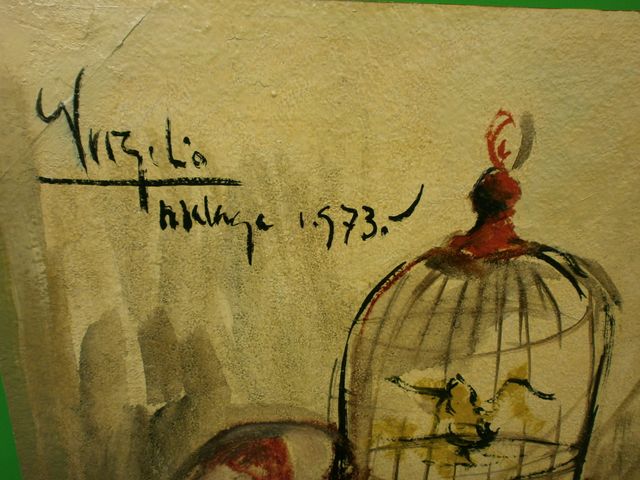 OLEO SOBRE TABLA PIERROT VIRGILIO GALÁN ROMÁN