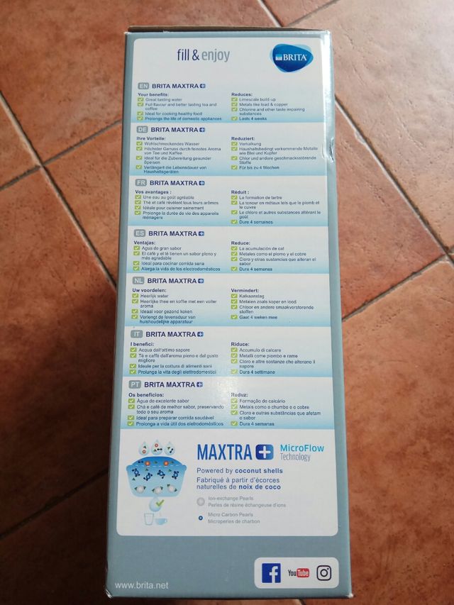 Jarra filtrante Brita.