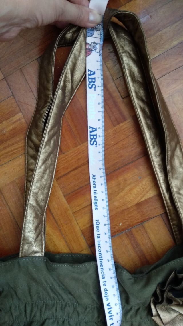 bolso de hombro caqui