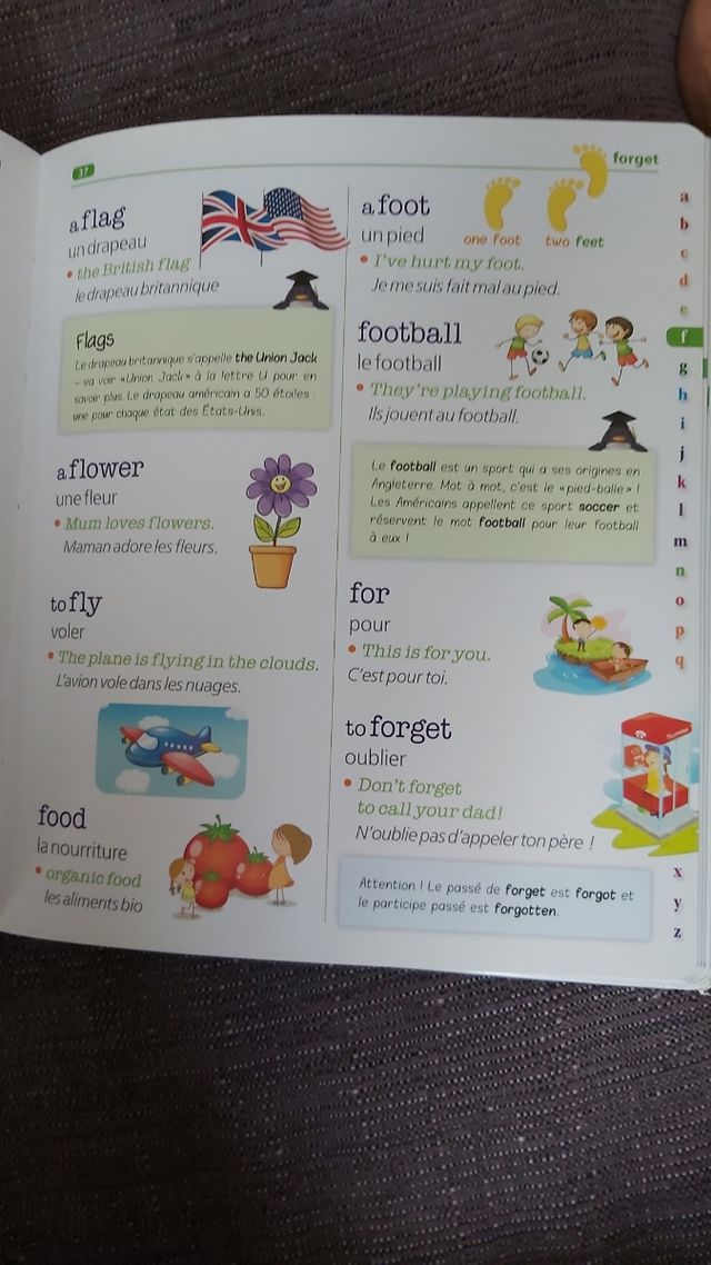 Diccionario infantil inglés francés