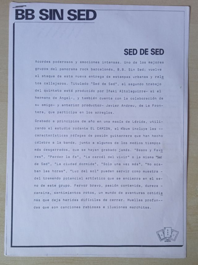 BB Sin Sed - Sed de Sed.