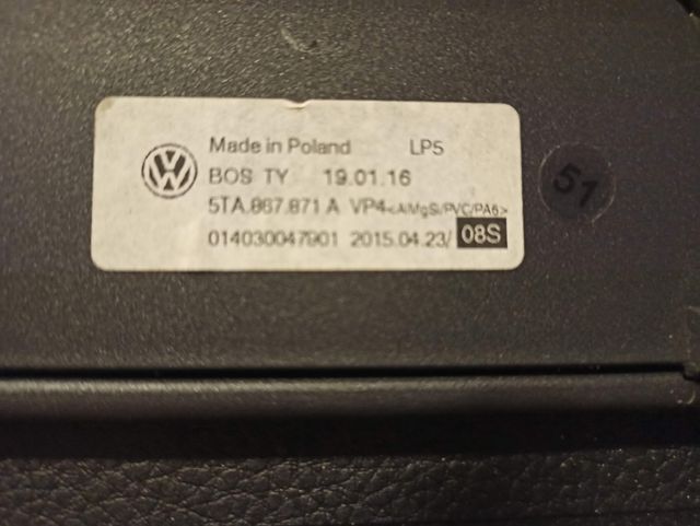 BANDEJA ENROLLABLE VW CADDY 2016